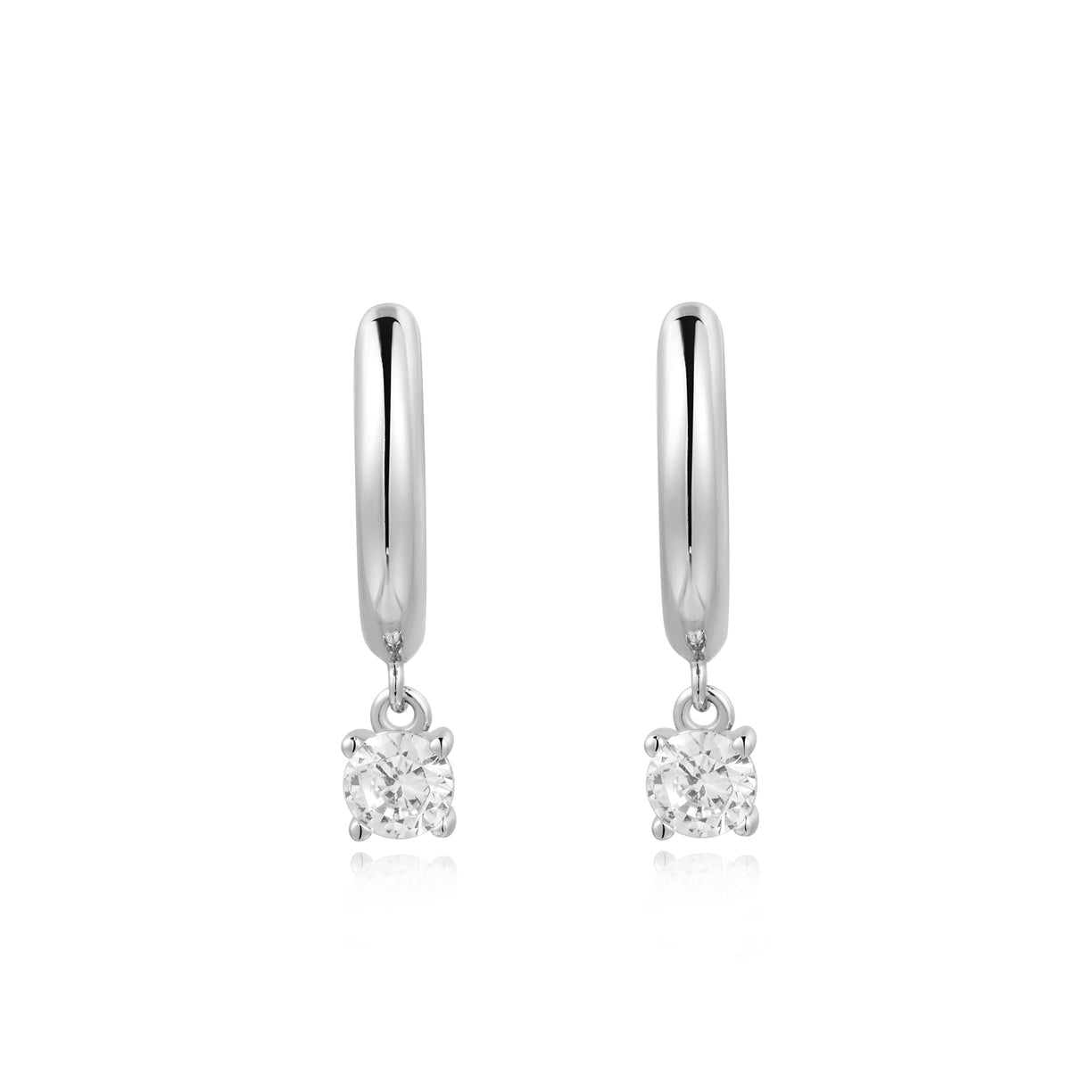 Plain Zircon Huggie
