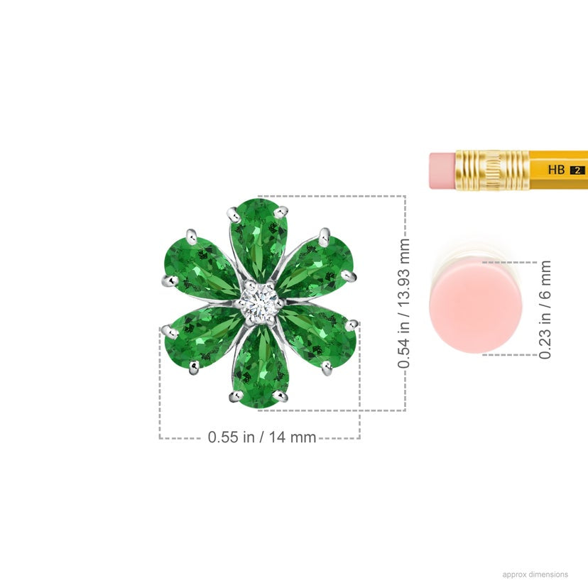 Emerald Flower Necklace