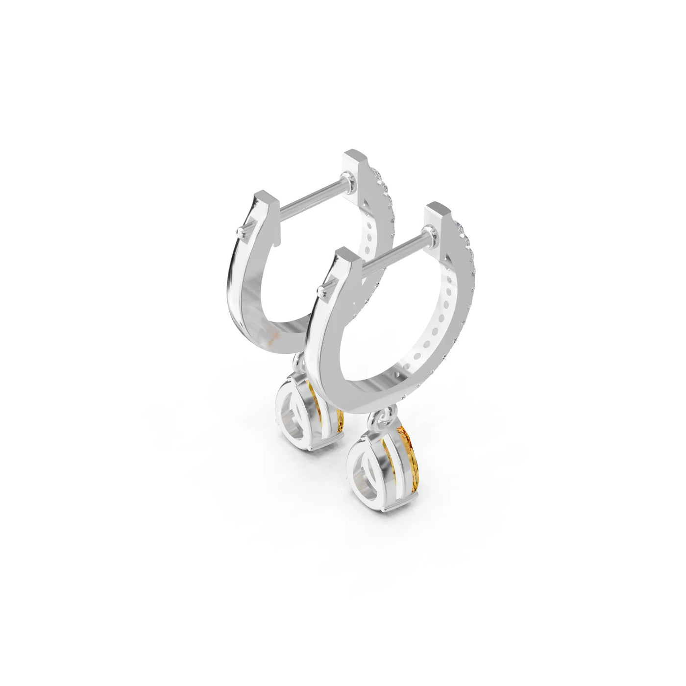 Crsytal drop Hoops
