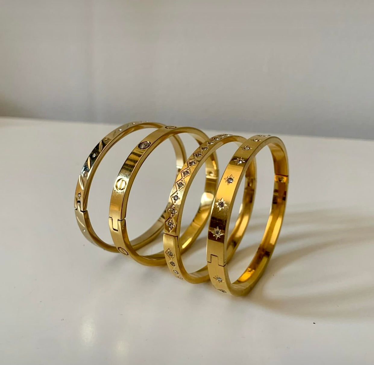 18k plated cuffs