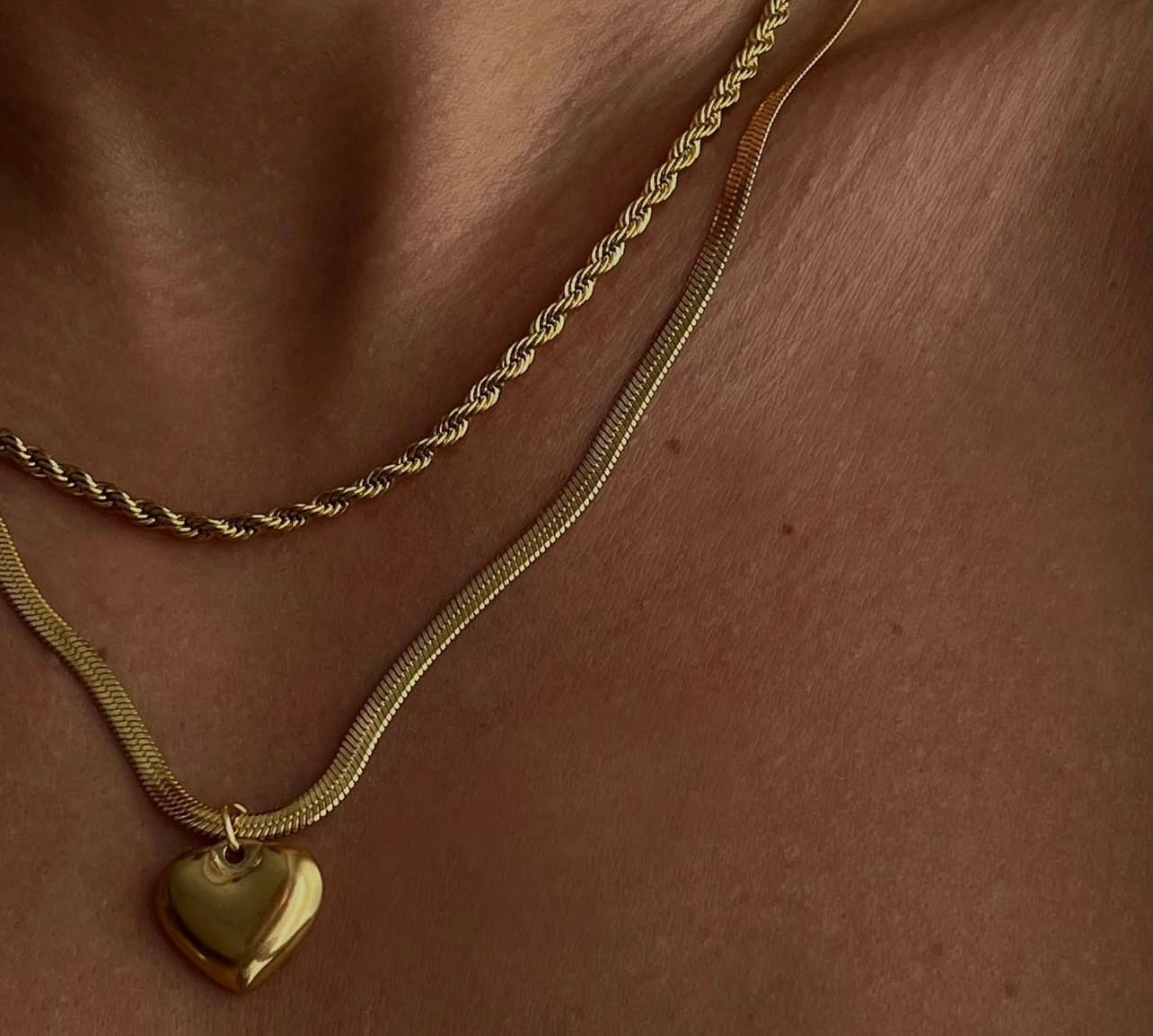 Dual heart necklace