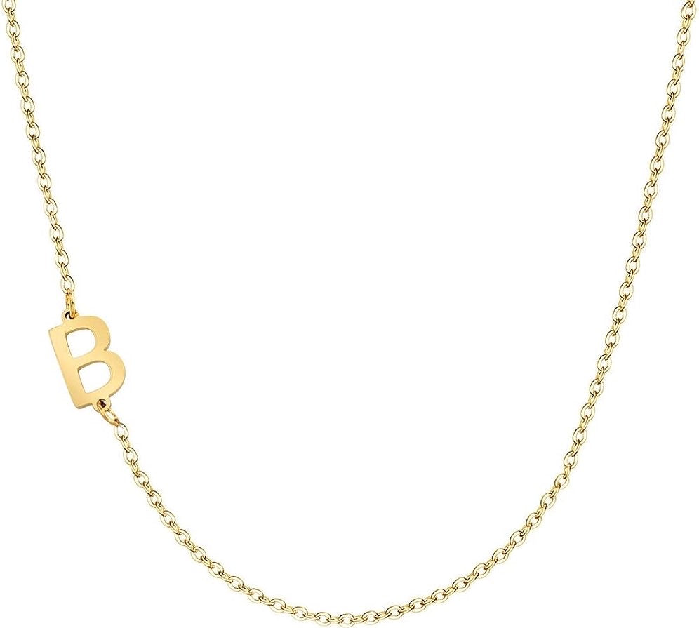 B Initial Necklace