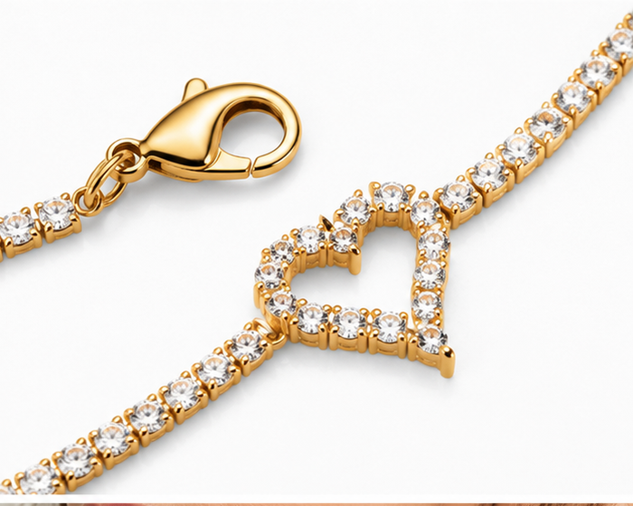 Heart tennis Bracelet