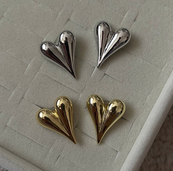 Heart Stud Earrings