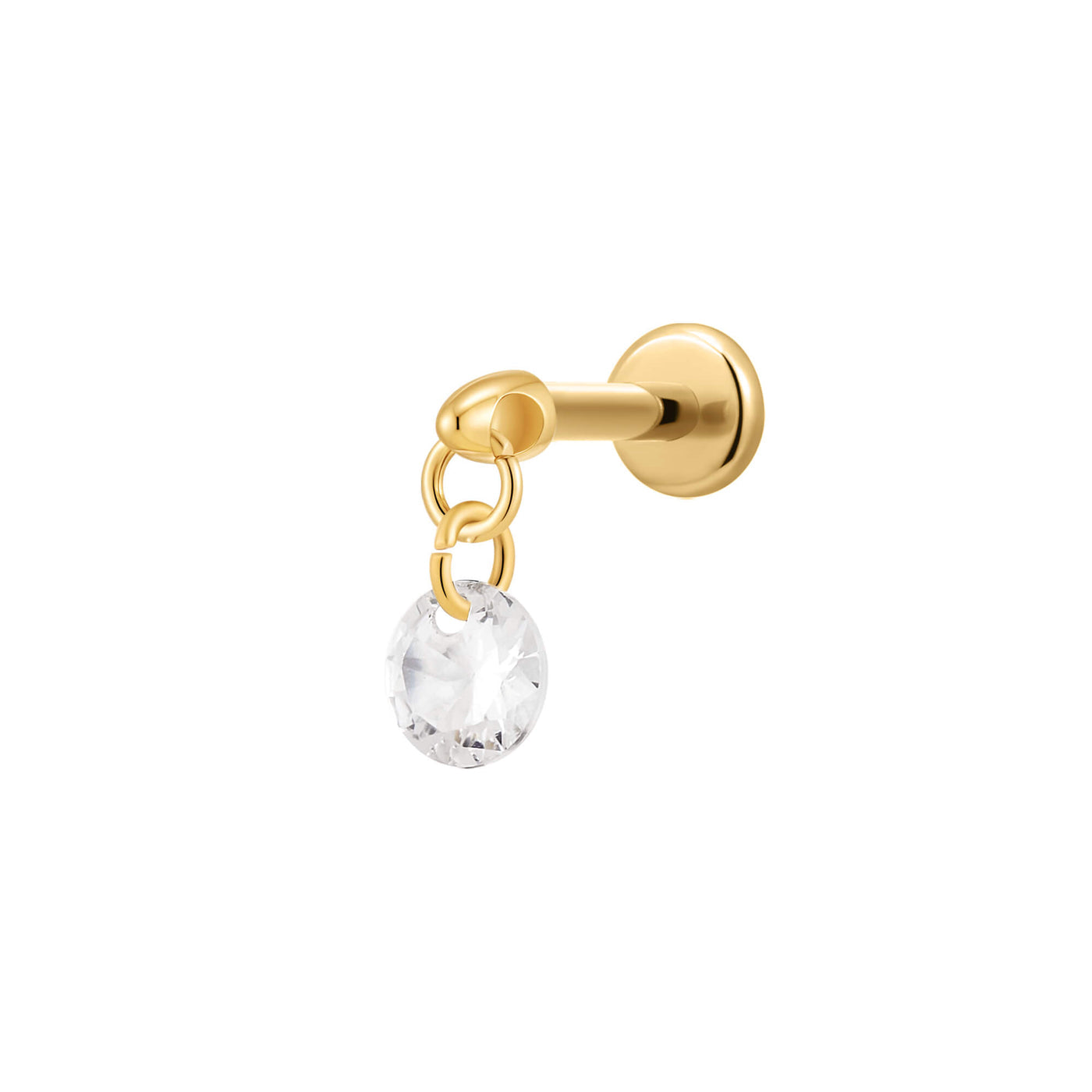 Crystal round dangle