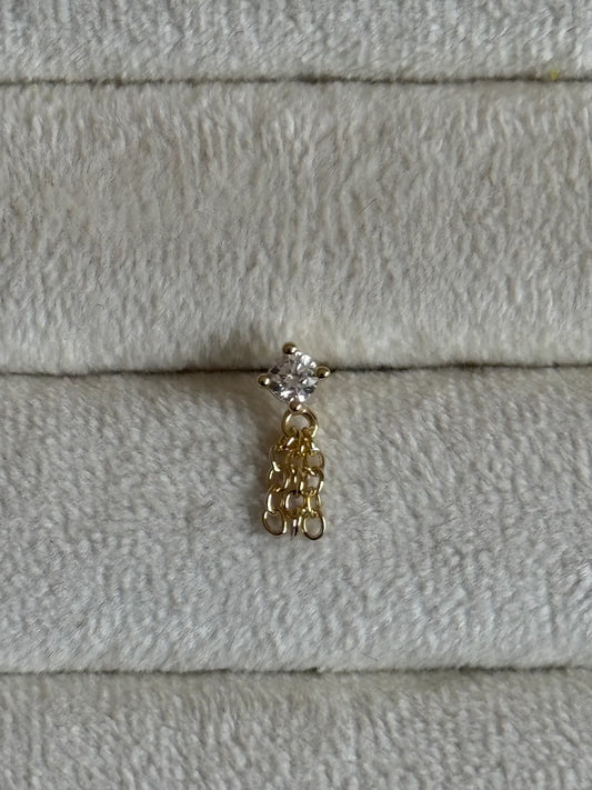 Zircon chain Stud