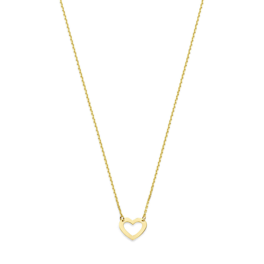 Plain halo heart necklace