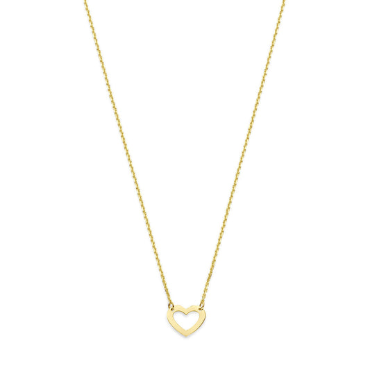 Plain halo heart necklace