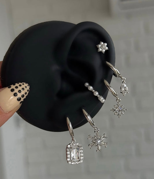 Sterling silver Huggies