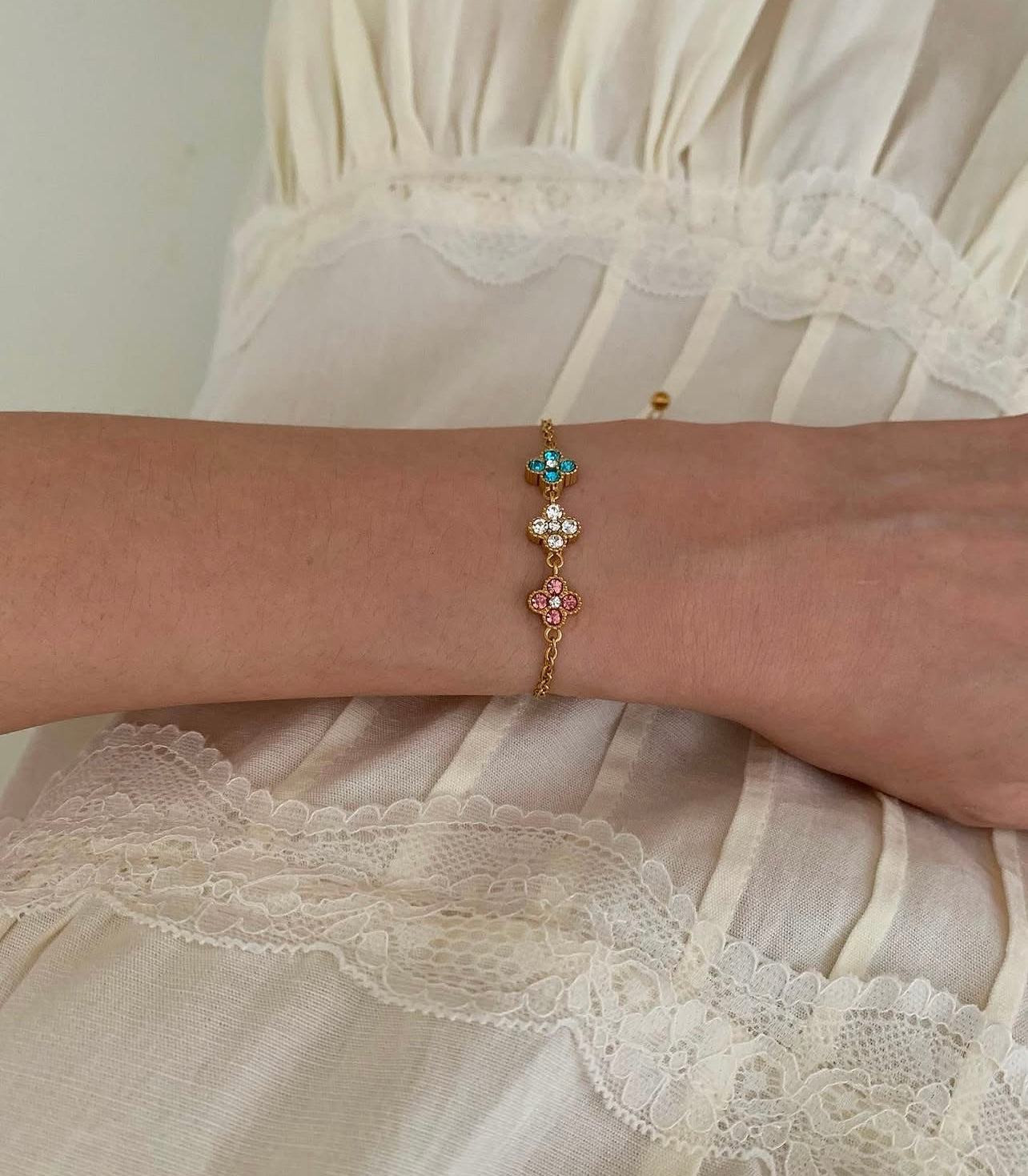 Rainbow Clover Bracelet