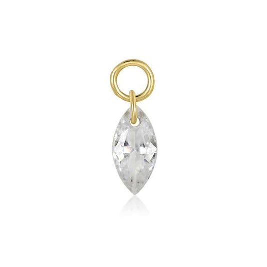 Crystal cut charm