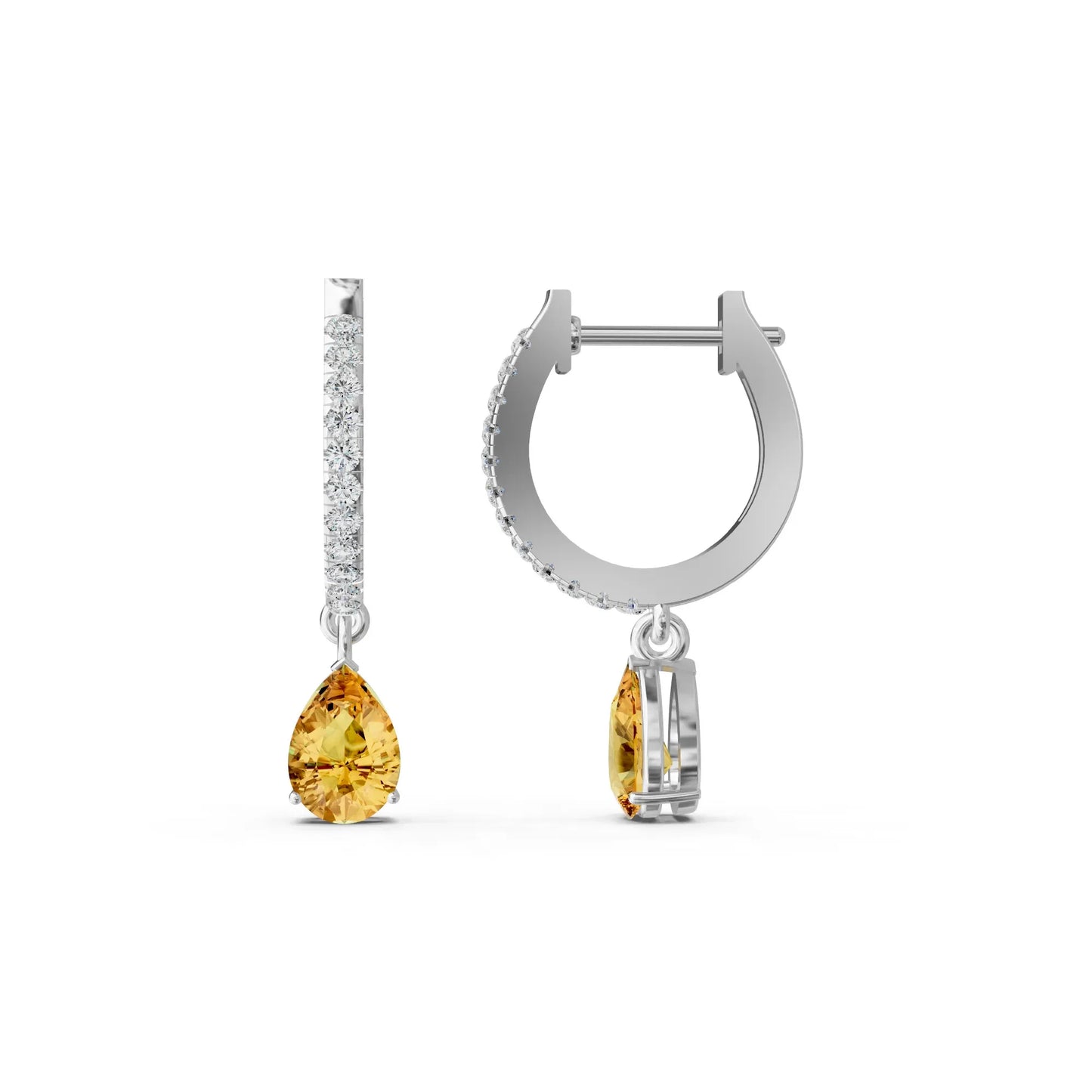 Crsytal drop Hoops