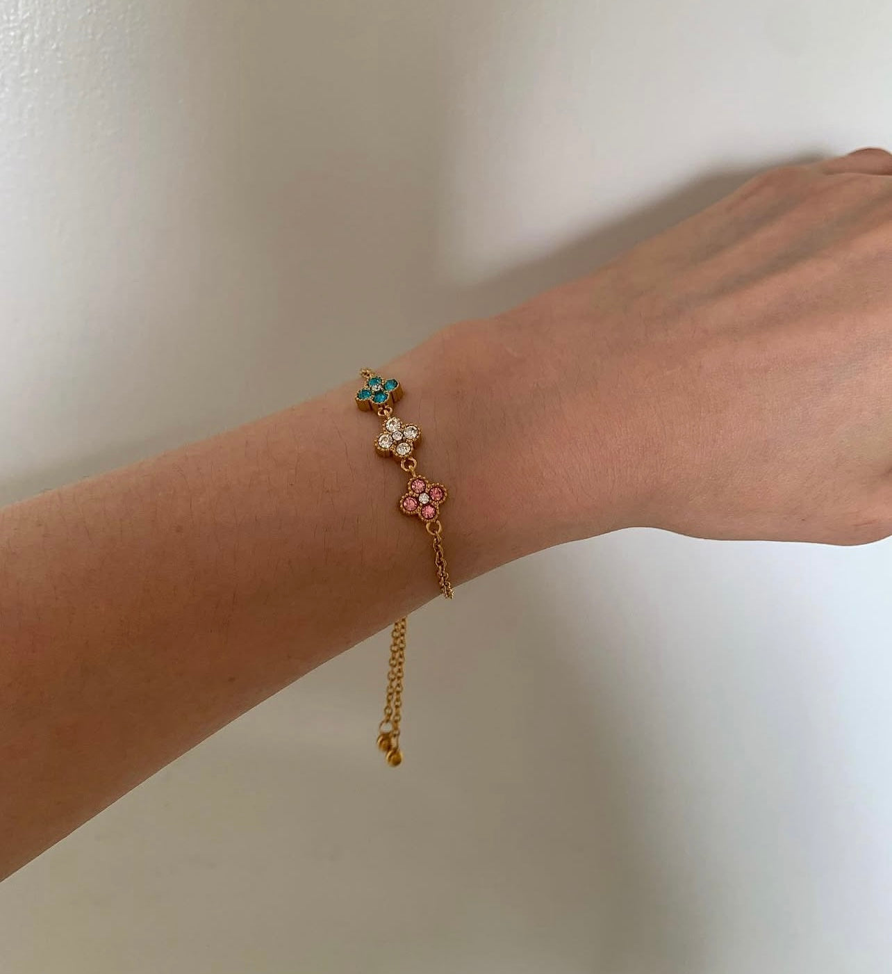 Rainbow Clover Bracelet