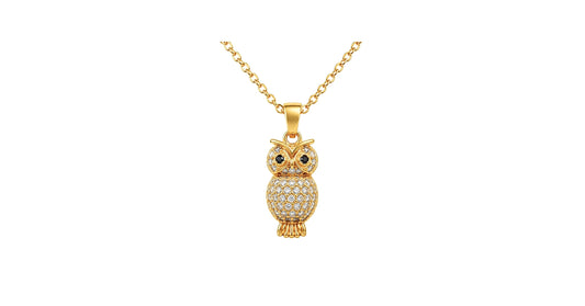 Zircon Owl Necklace