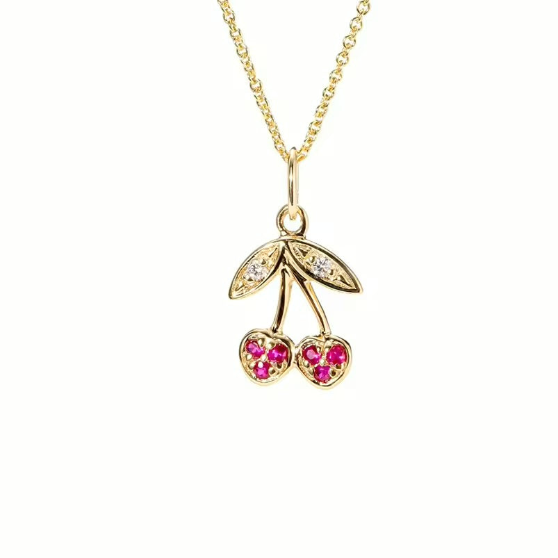 Zircon Cherry necklace