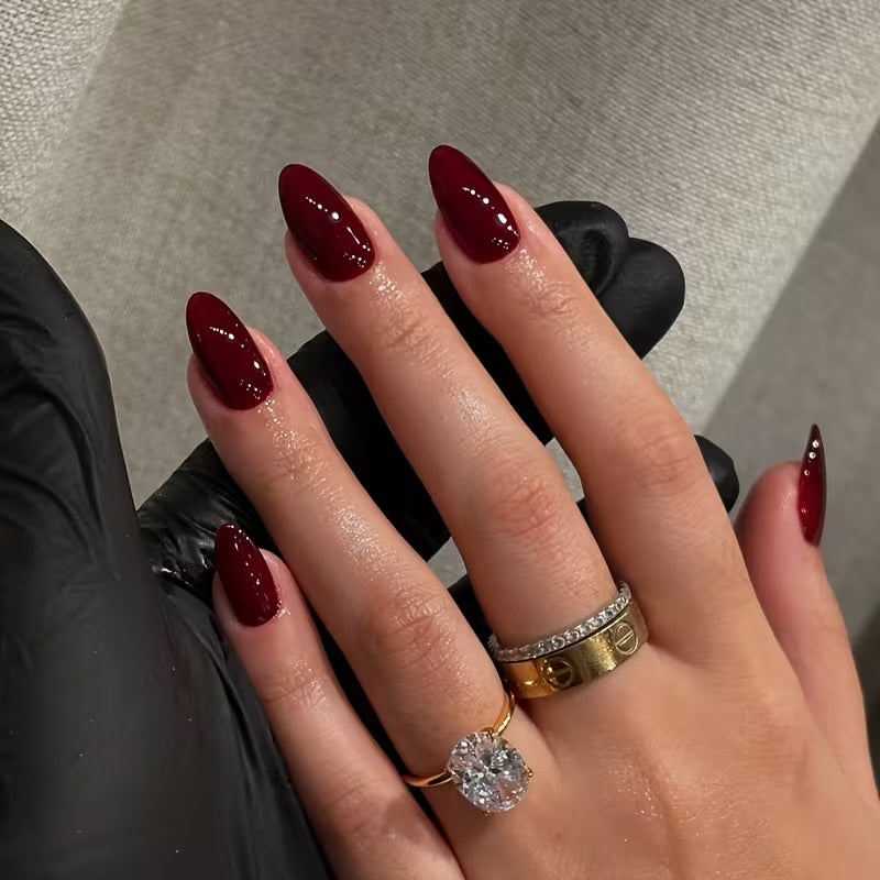 Cherry red nails