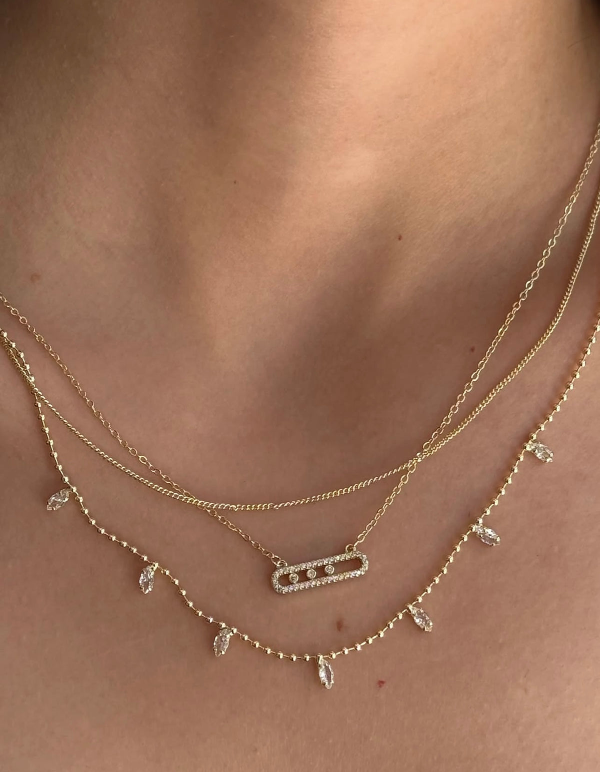 Pear solitaire Necklace