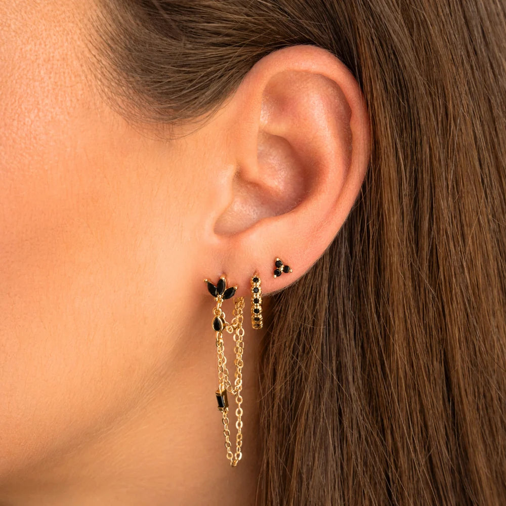 Mina Black Hoops