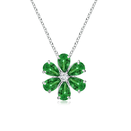 Emerald Flower Necklace