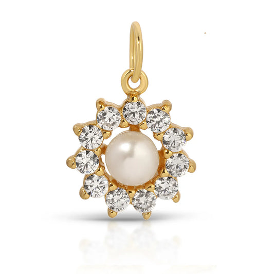 Floral freshpearl charm
