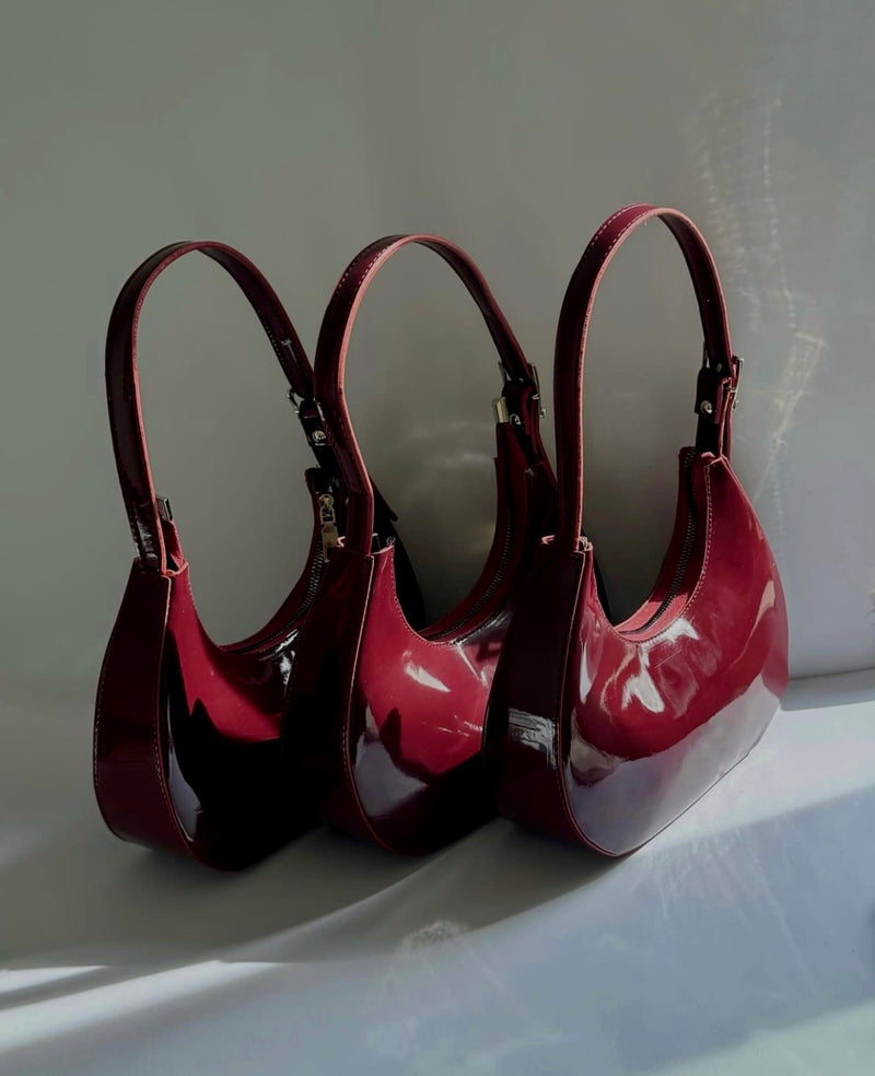 Glossy Maroon Bag