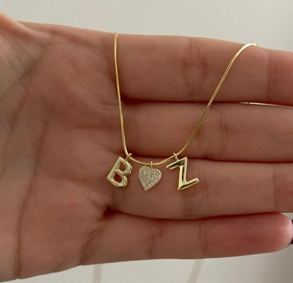 Double initial necklace