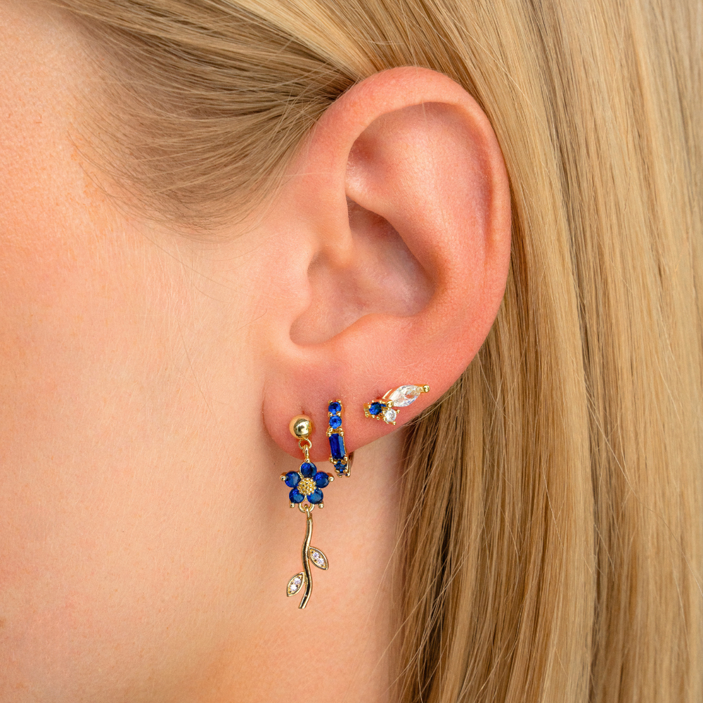 Drop floral studs