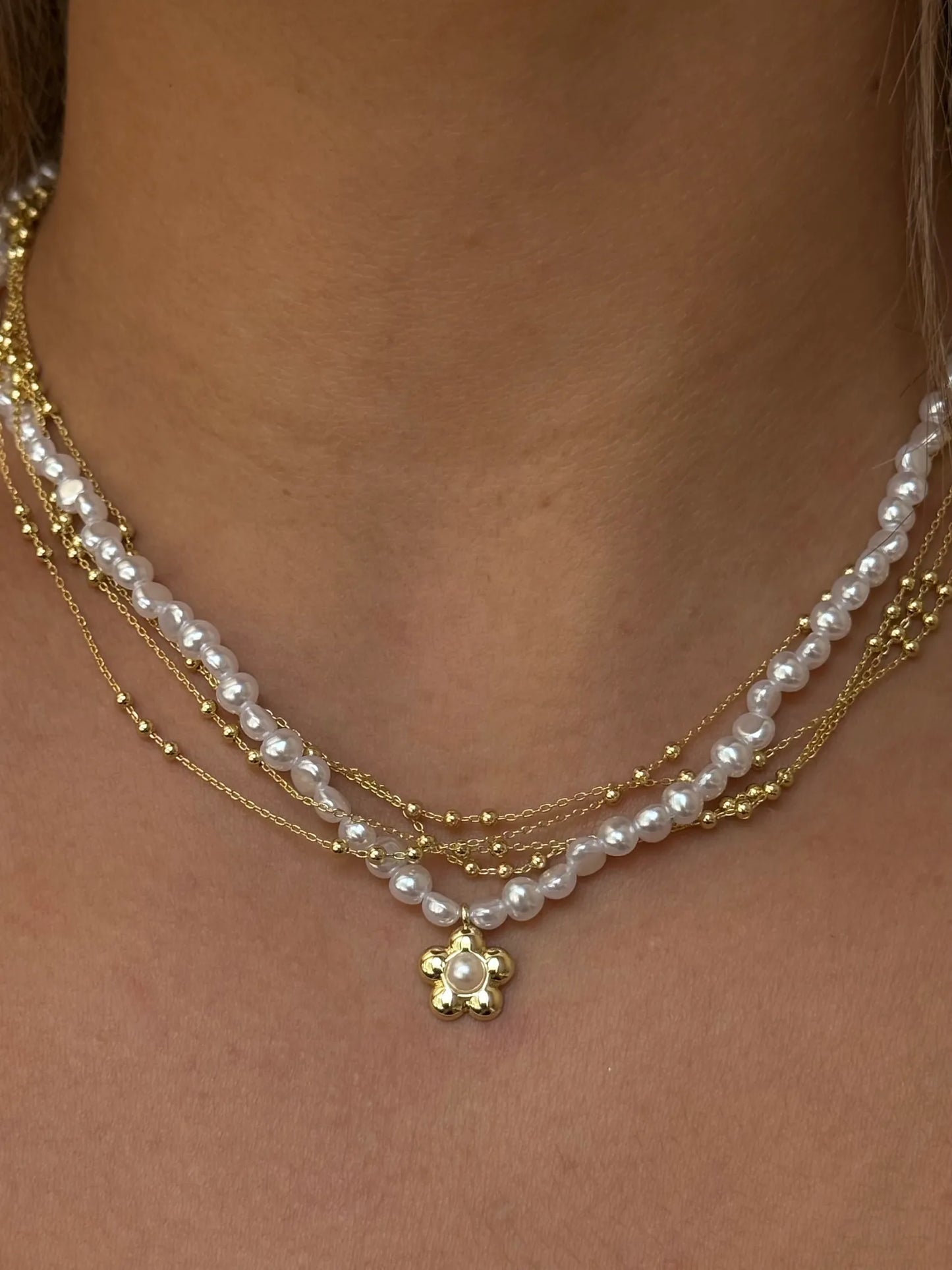 Pearl Floral Necklace