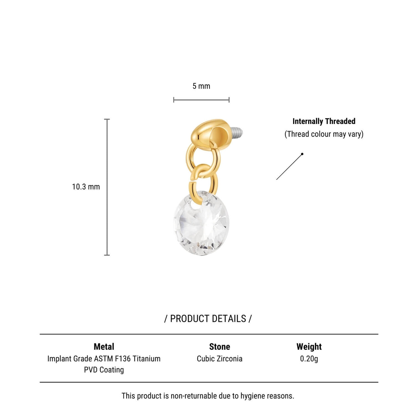 Crystal round dangle