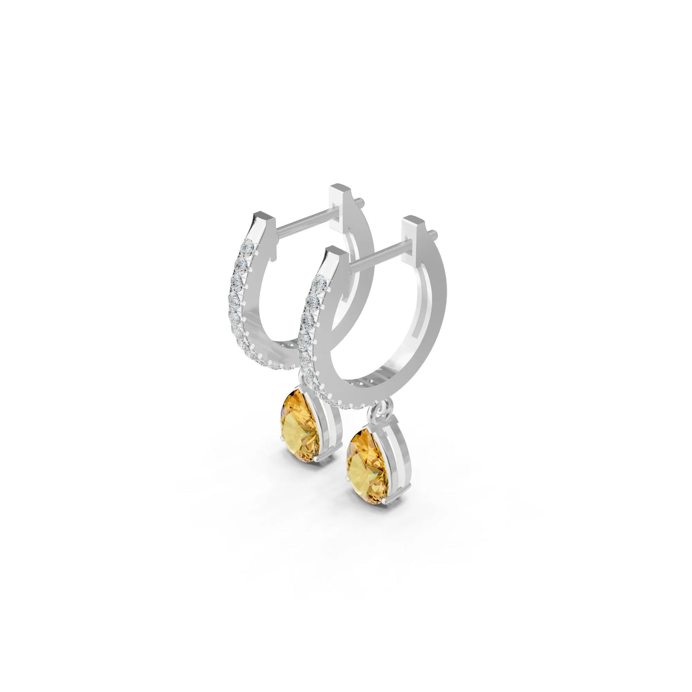 Crsytal drop Hoops