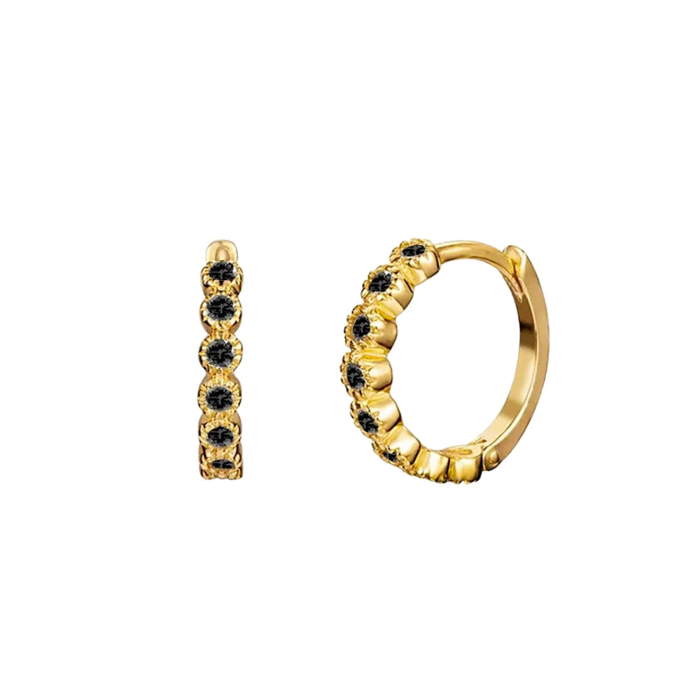 Mina Black Hoops