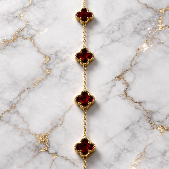 Wine flower bracelet