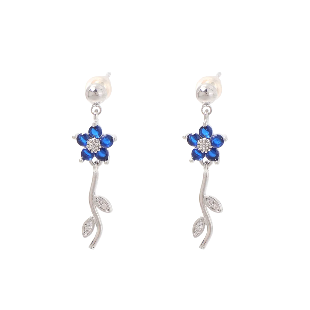 Drop floral studs