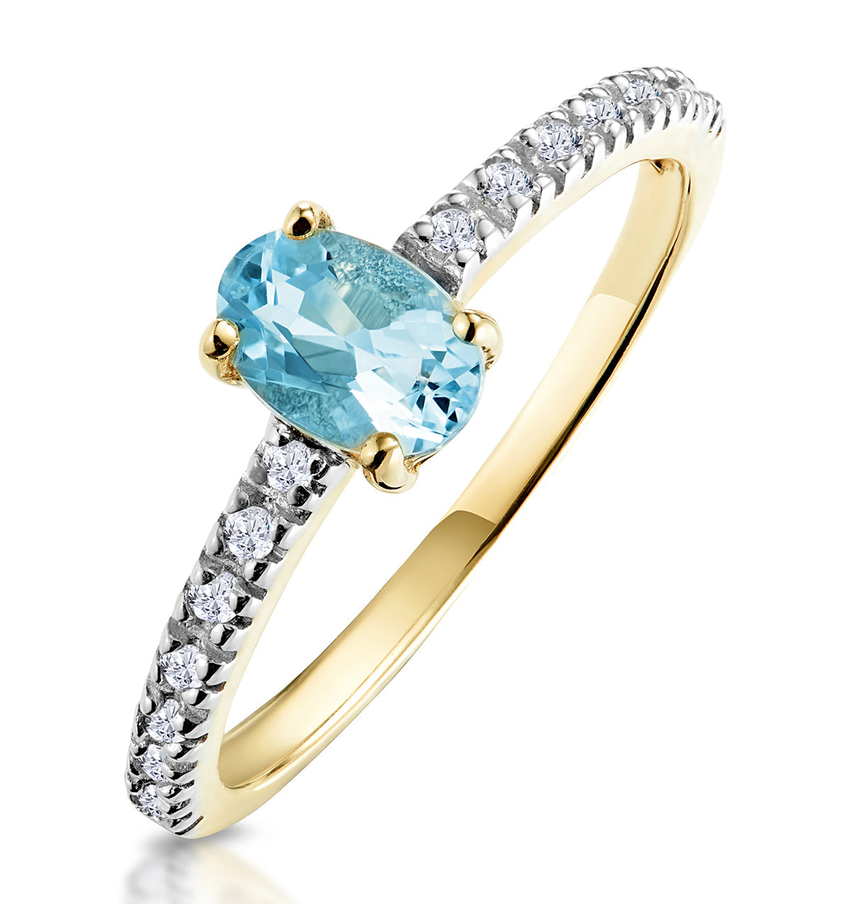 Topaz crystal ring
