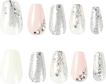 Holiday pink press ons