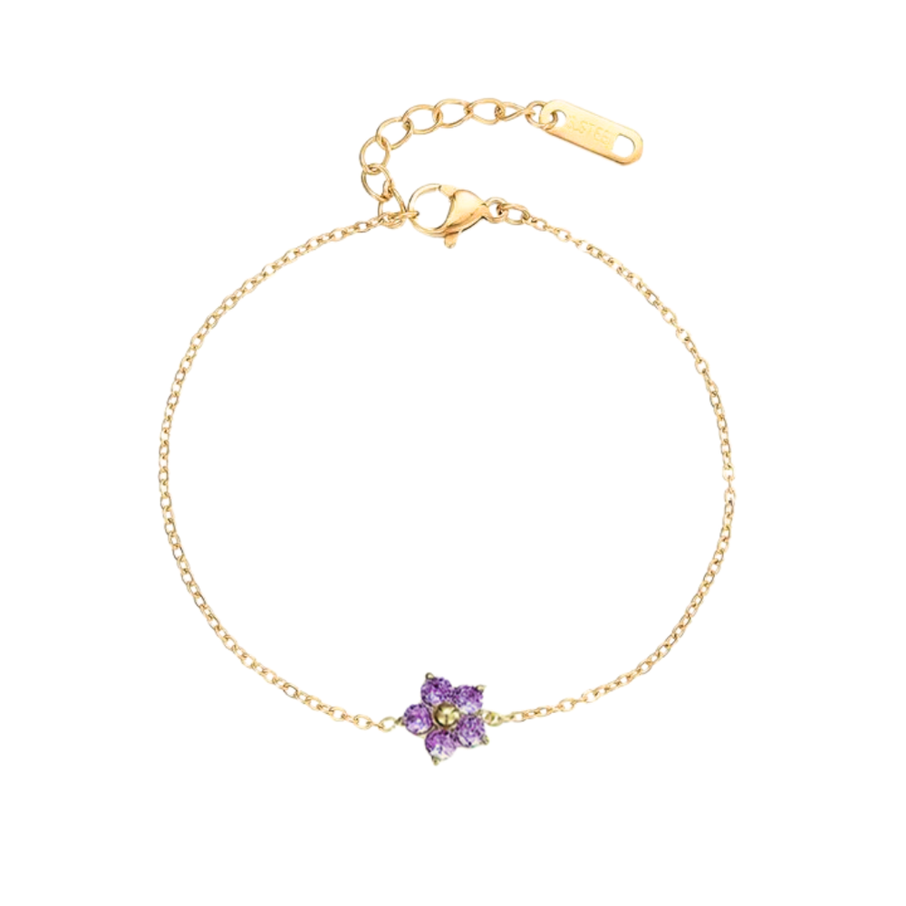 Crystal flower bracelet