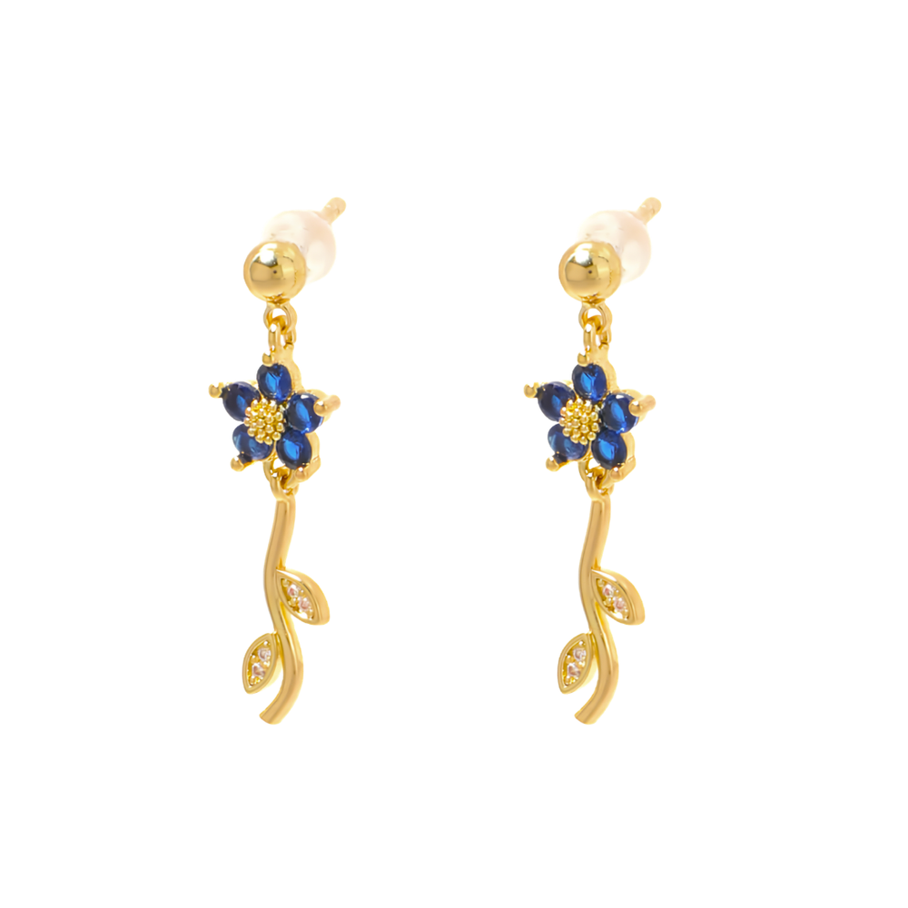 Drop floral studs