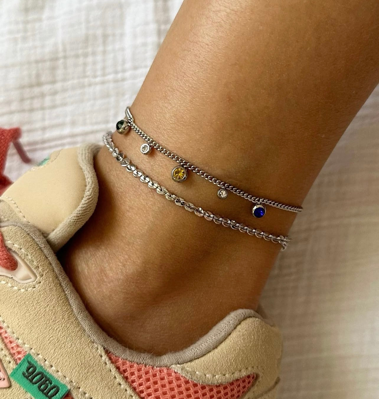 Silver anklets