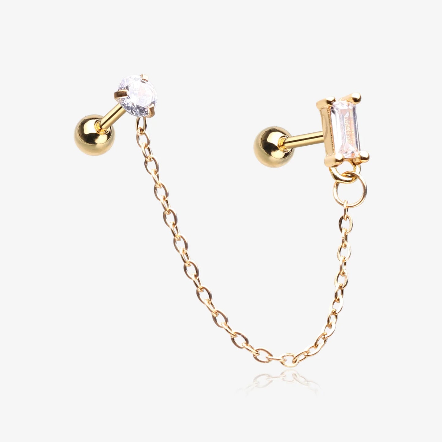 Square double piercing