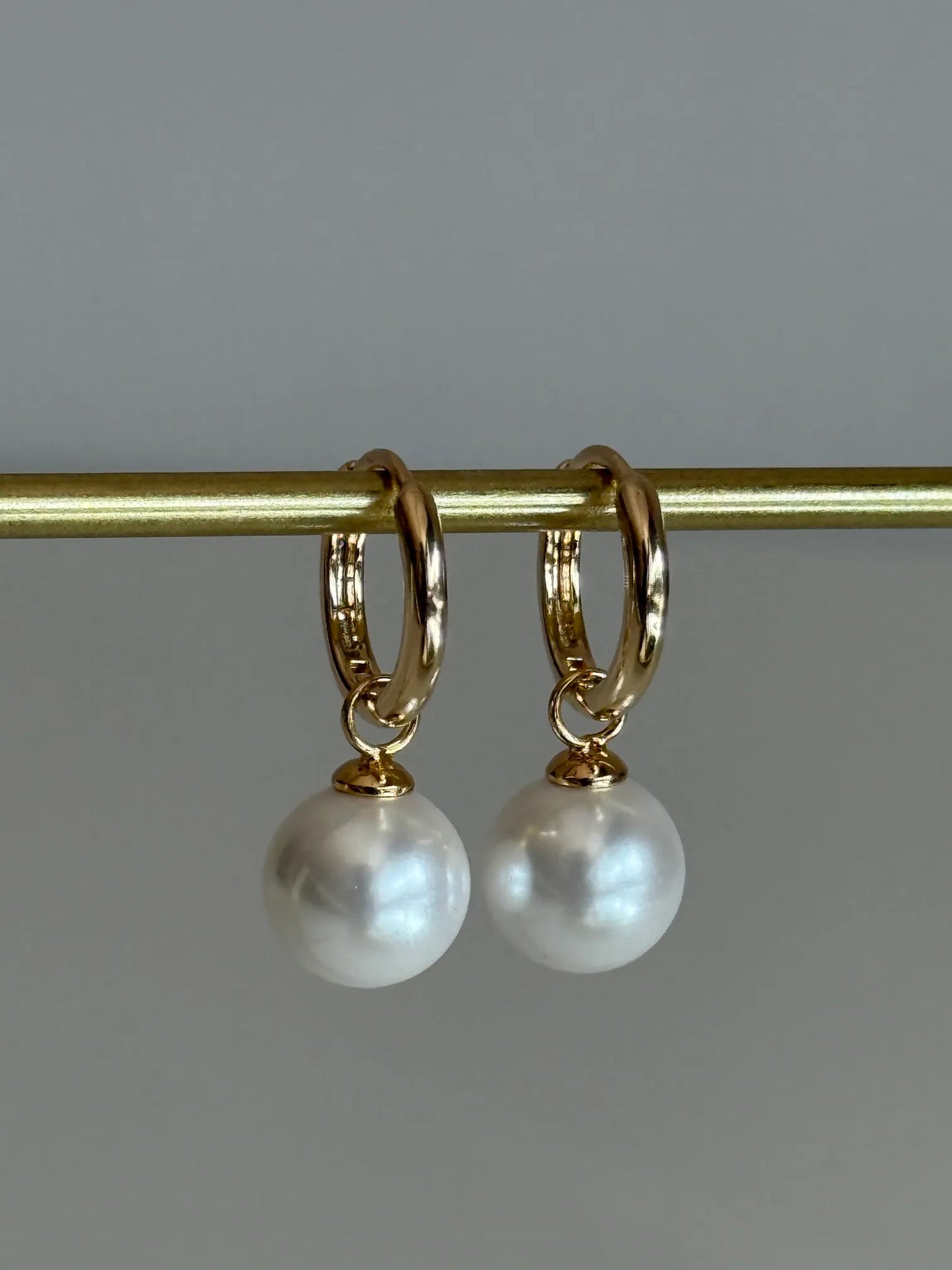 Chunky Pearl Hoops