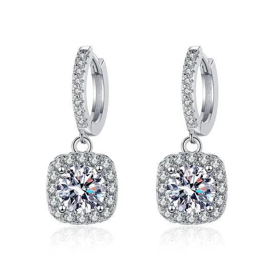 Cz Sqaure Zircon Huggies