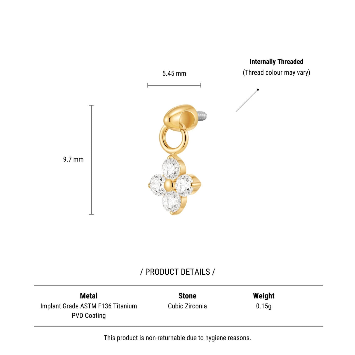 Flower dangle stud
