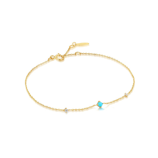 Turquoise & diamond bracelet