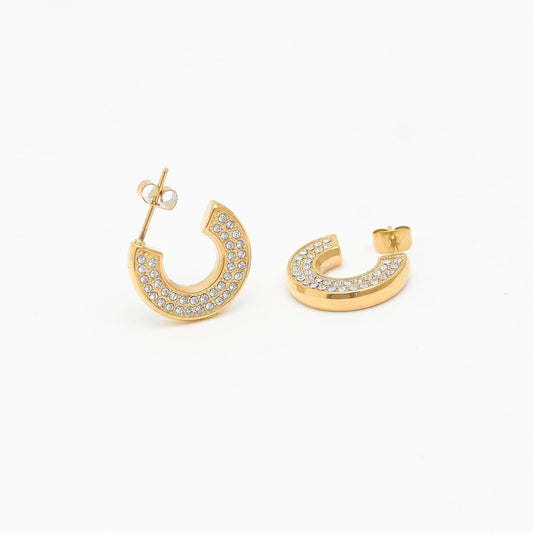 Zirconia studded Hoops