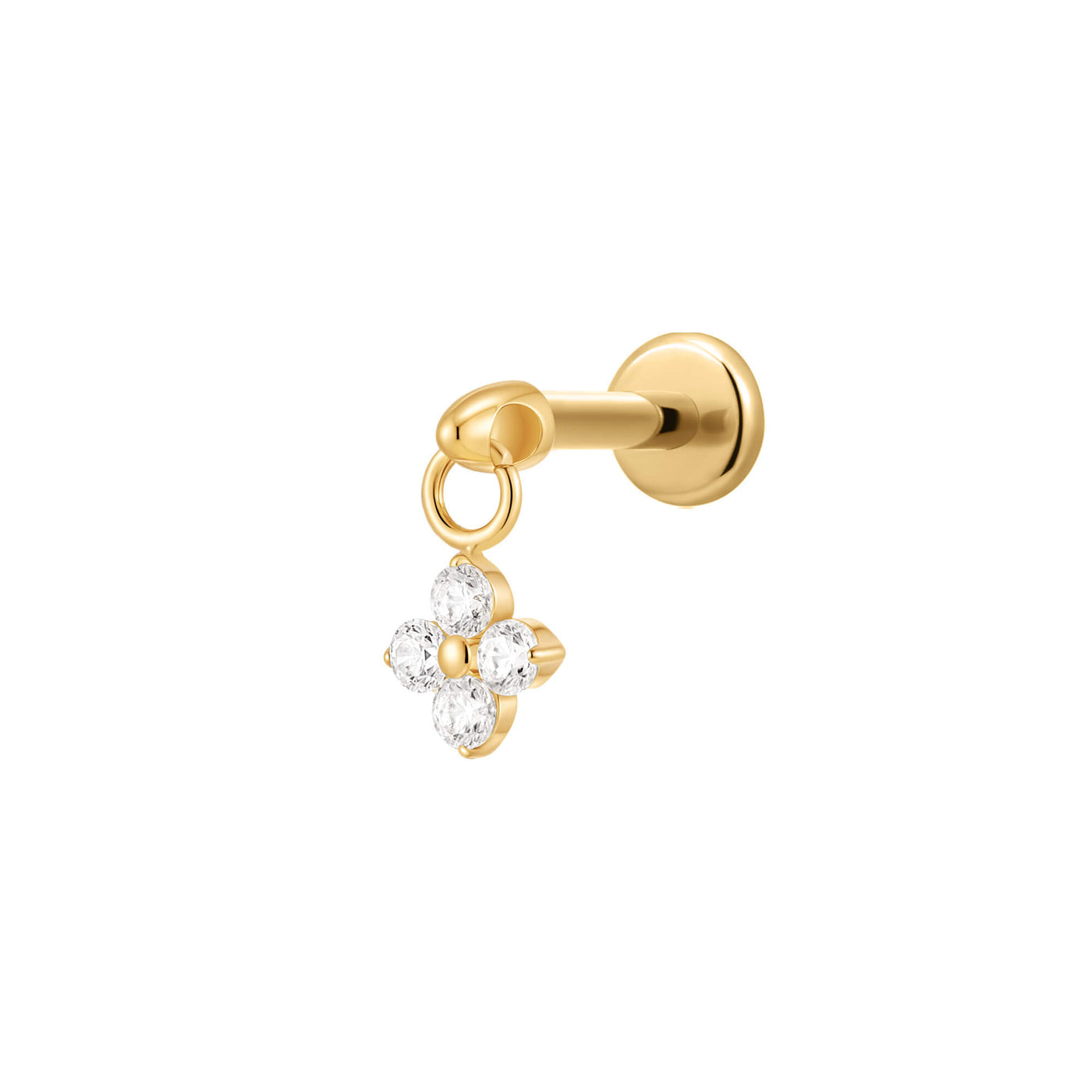 Flower dangle stud