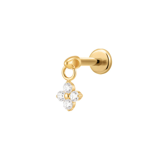 Flower dangle stud