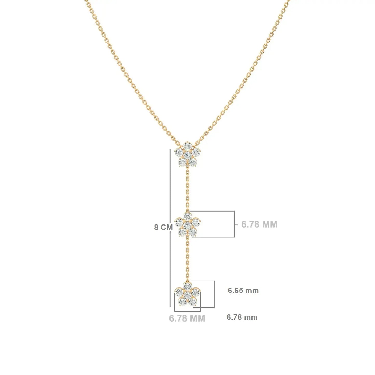 Flower trilogy necklace