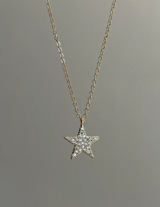 Zircon star necklace