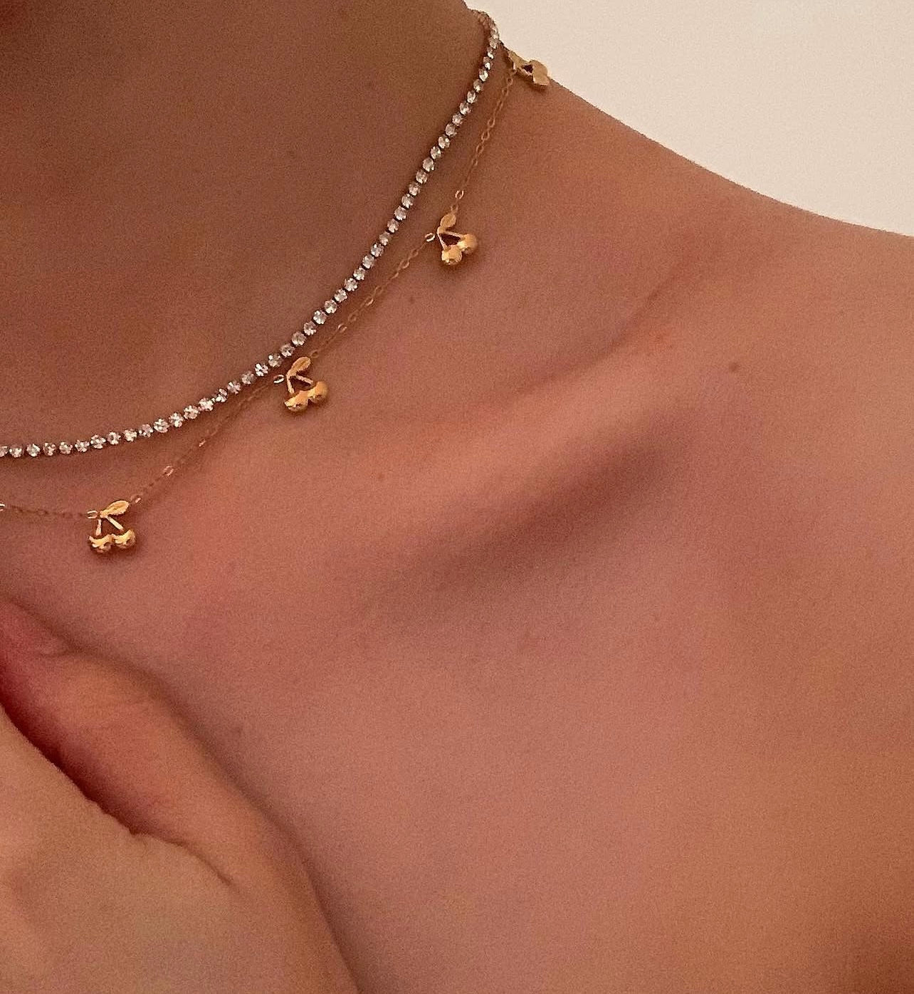 Cherry chain necklace