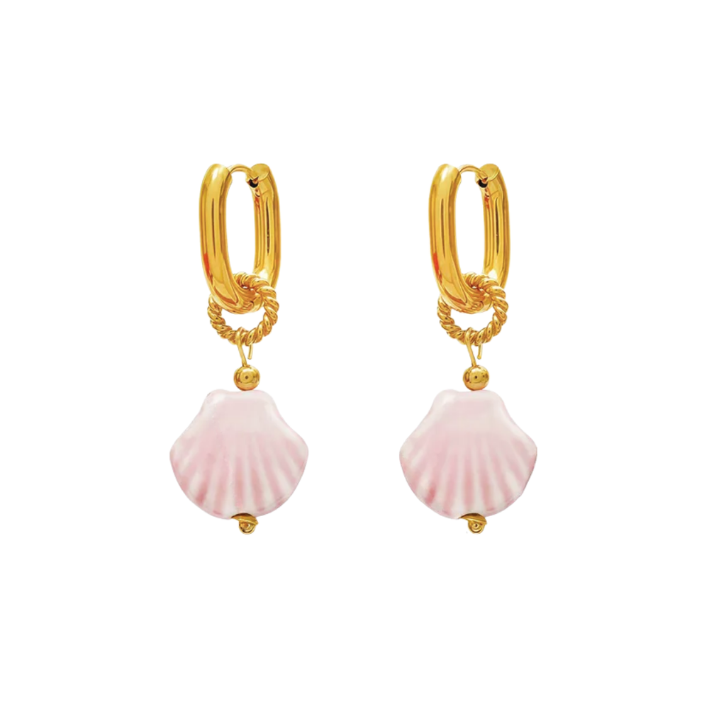 Shell Pearl Hoops